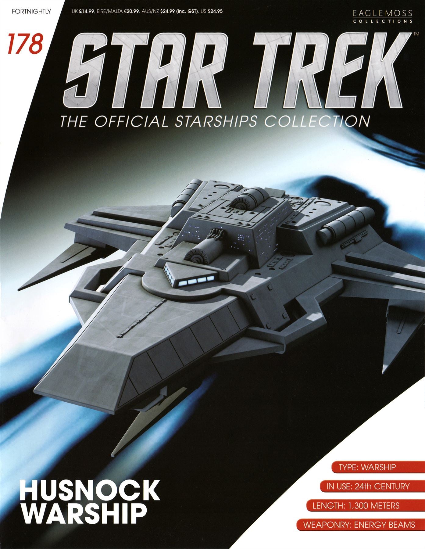 #178 Husnock Warship Model Die Cast Ship (Eaglemoss / Star Trek)