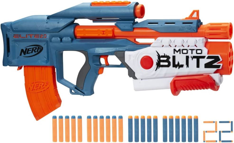 Nerf Elite 2.0 Motoblitz Motorized Blaster, 10-Dart & Airblitz Firing F5872