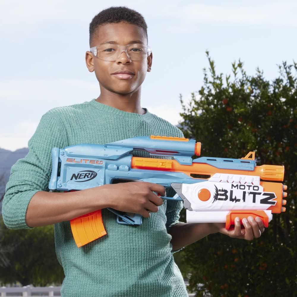 Nerf Elite 2.0 Motoblitz Motorized Blaster, 10-Dart & Airblitz Firing F5872