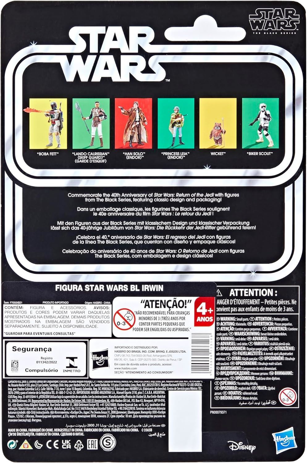 Princess Leia (Endor) F7051 6" Action Figure The Black Series (Star Wars: Return of the Jedi)