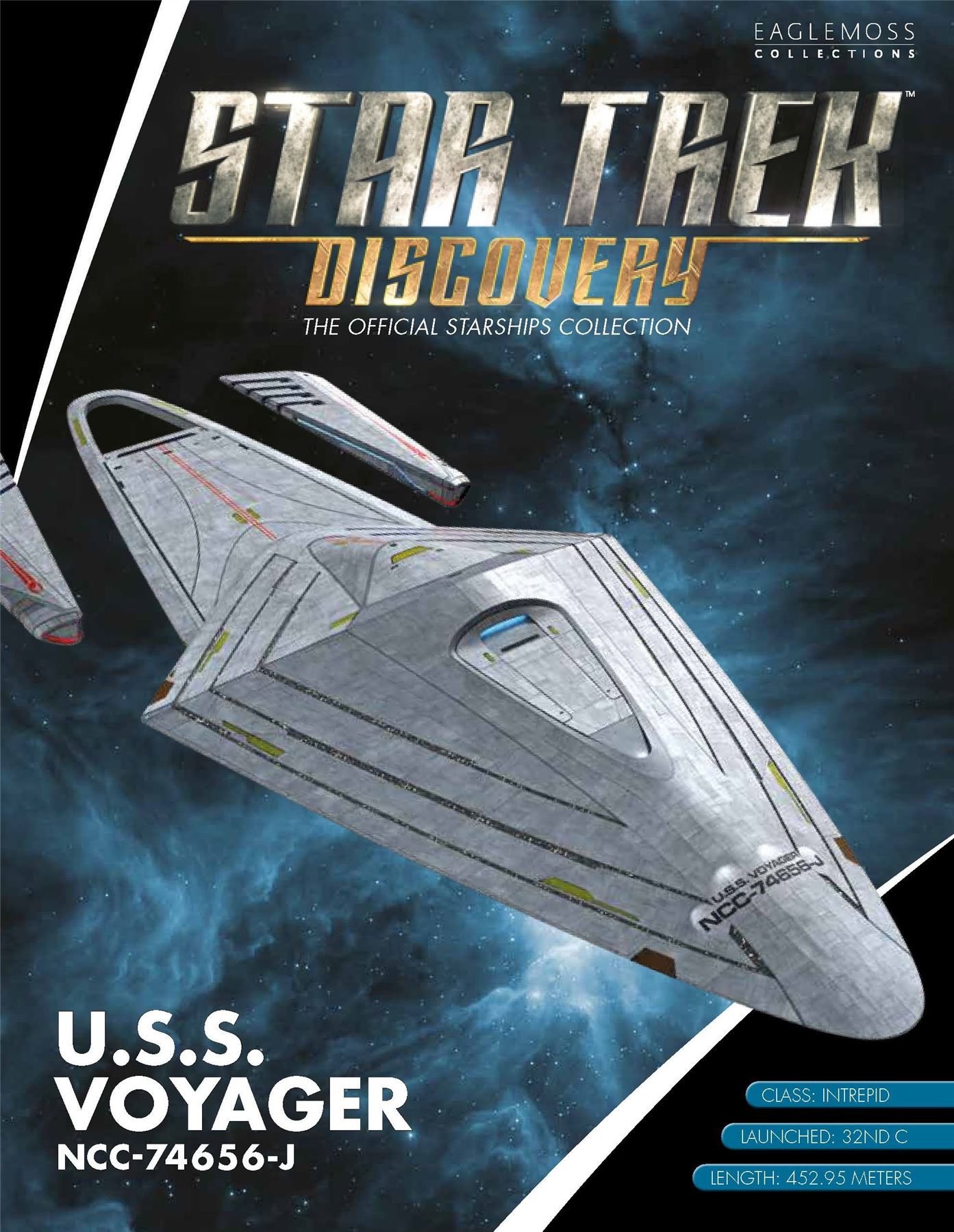 #13 U.S.S. Voyager NCC-74656-J Model Die Cast Ship Discovery (Eaglemoss / Star Trek)