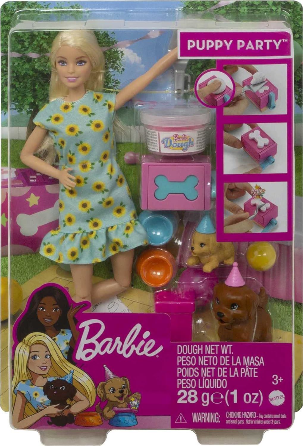 Barbie Puppy Party Doll and Playset GXV75 (Barbie)
