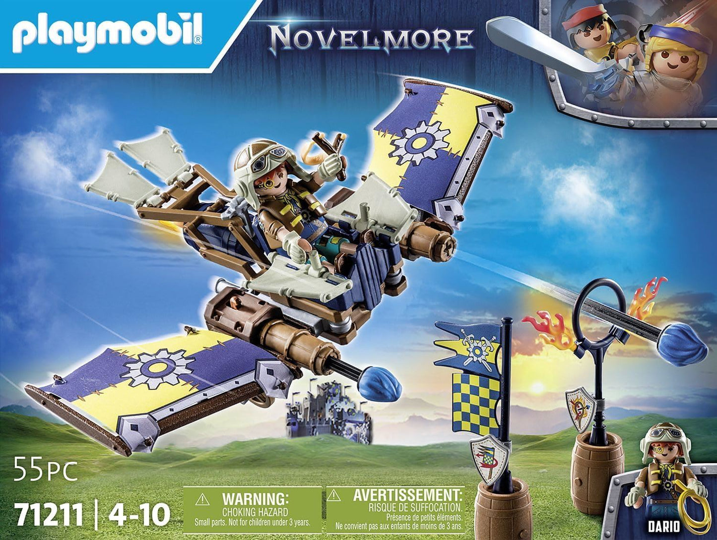 Playmobil Novelmore Dario's Glider Playset 55 Pieces Age 4+ 71211