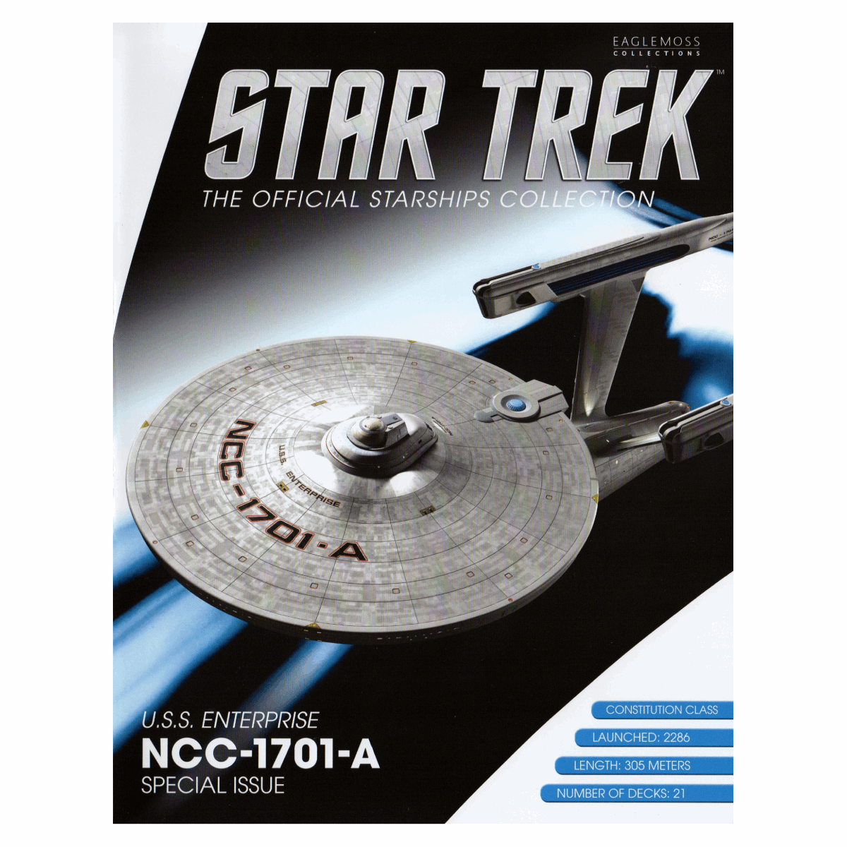 #06 U.S.S. Enterprise NCC-1701-A (Constitution-class refit) XL EDITION Die-cast Model Ship (Eaglemoss / Star Trek)