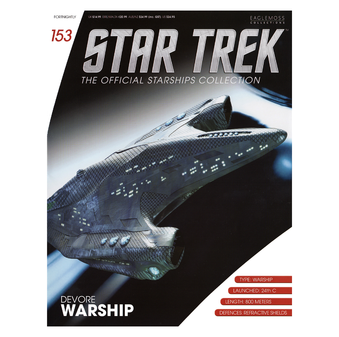 #153 Devore Warship Diecast Model Ship (Eaglemoss / Star Trek)