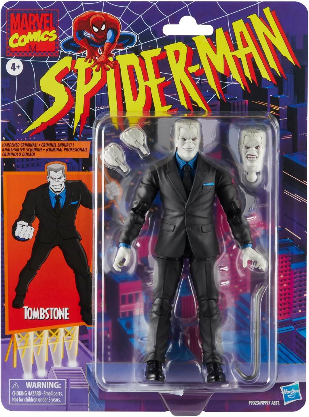 Tombstone 6″ Action Figure F9023 – Marvel Spider-Man Comics Villain | Hasbro Collector Figure with Accessories