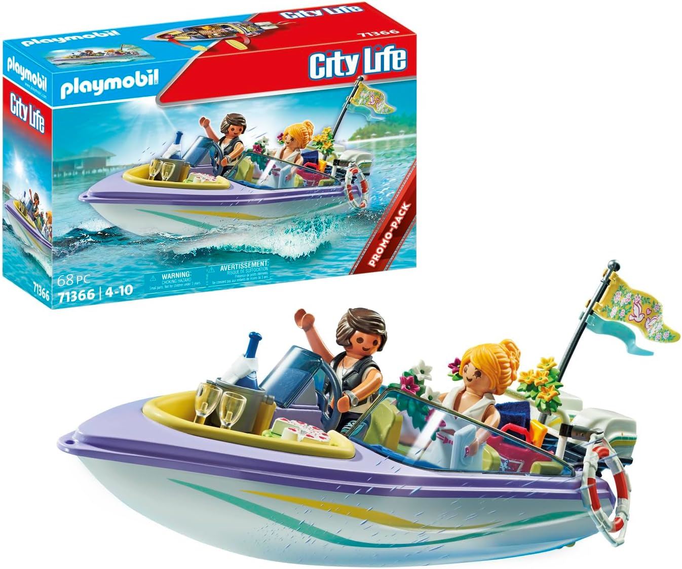 Playmobil City Life Wedding Honeymoon Speedboat Trip Promo Pack 68pcs Age 4+ 71366