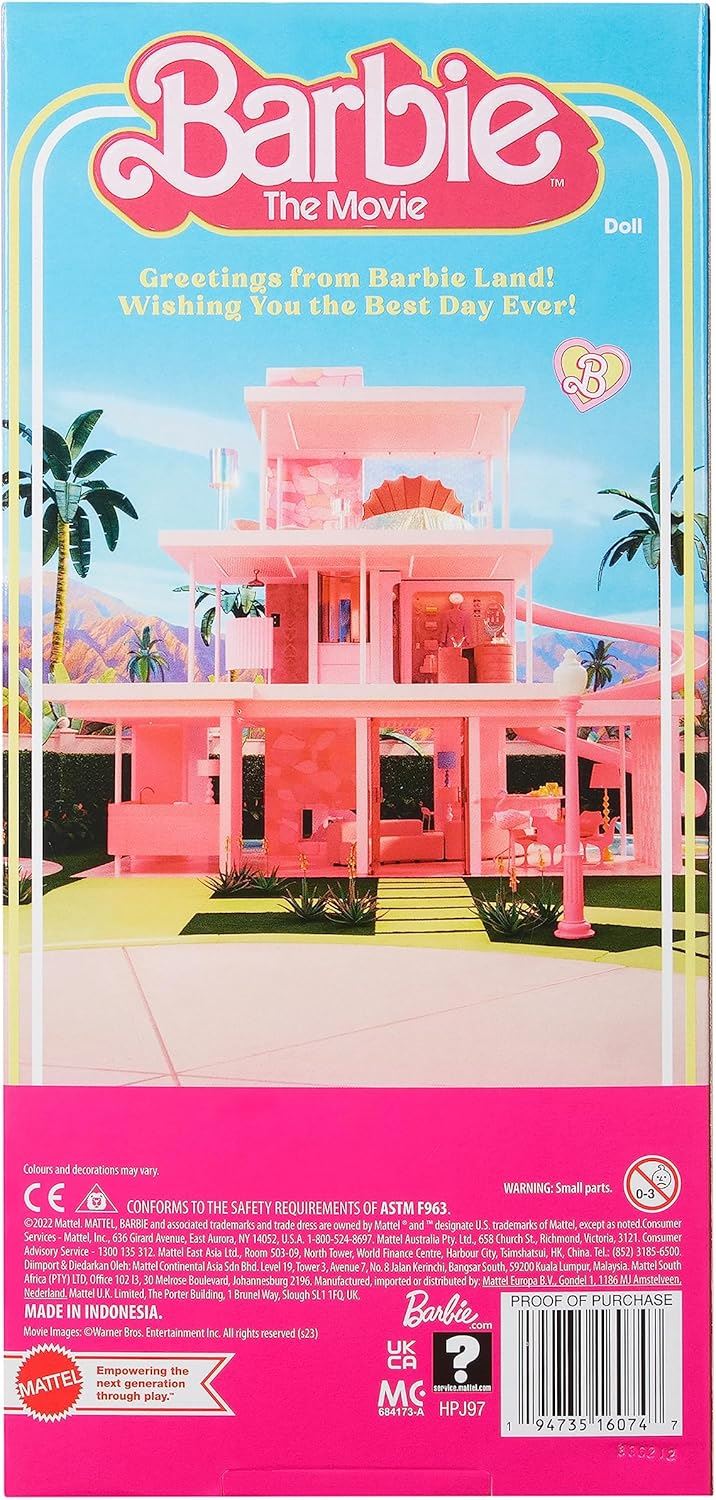 Barbie The Movie Ken Signature Doll Pastel Striped Beach Matching Set HPJ97