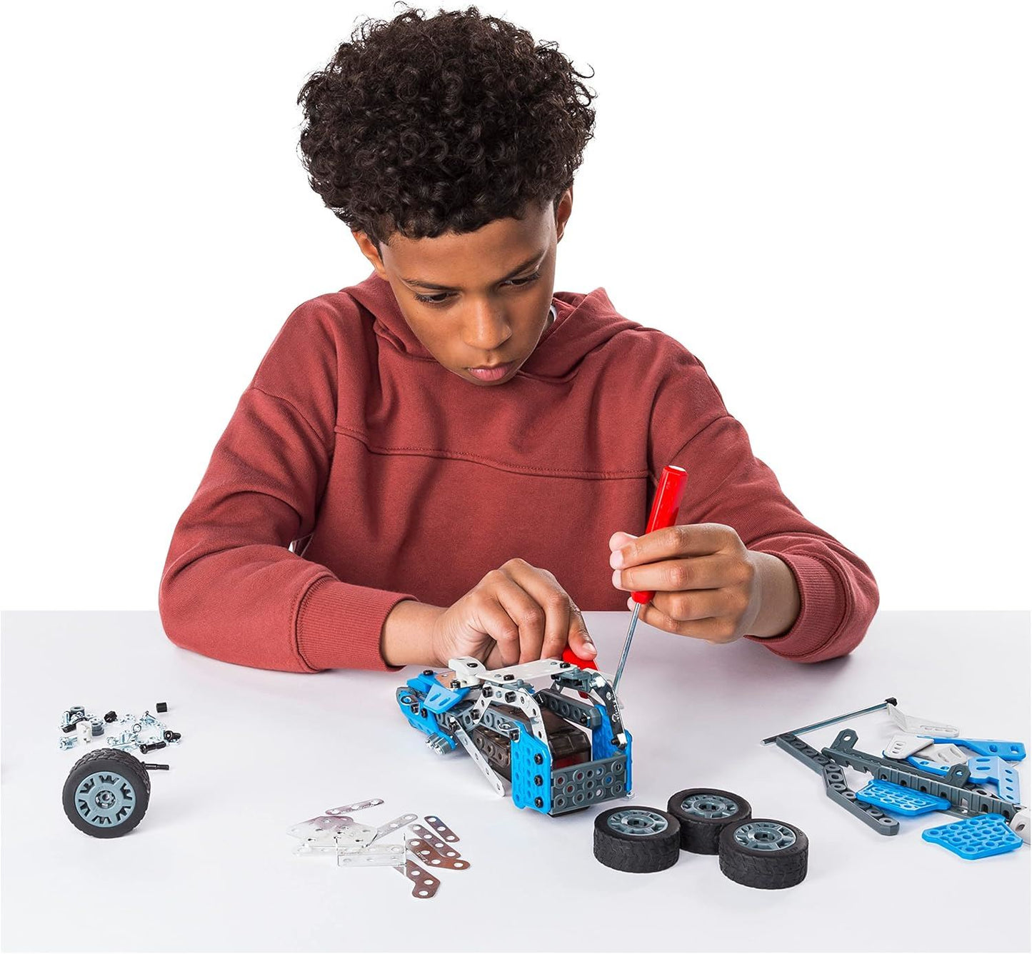 10-in-1 Rally Racer Motorized Building Kit 6040178 – Meccano STEM Model Vehicle Set with Motor, Tools & 10 Build Options