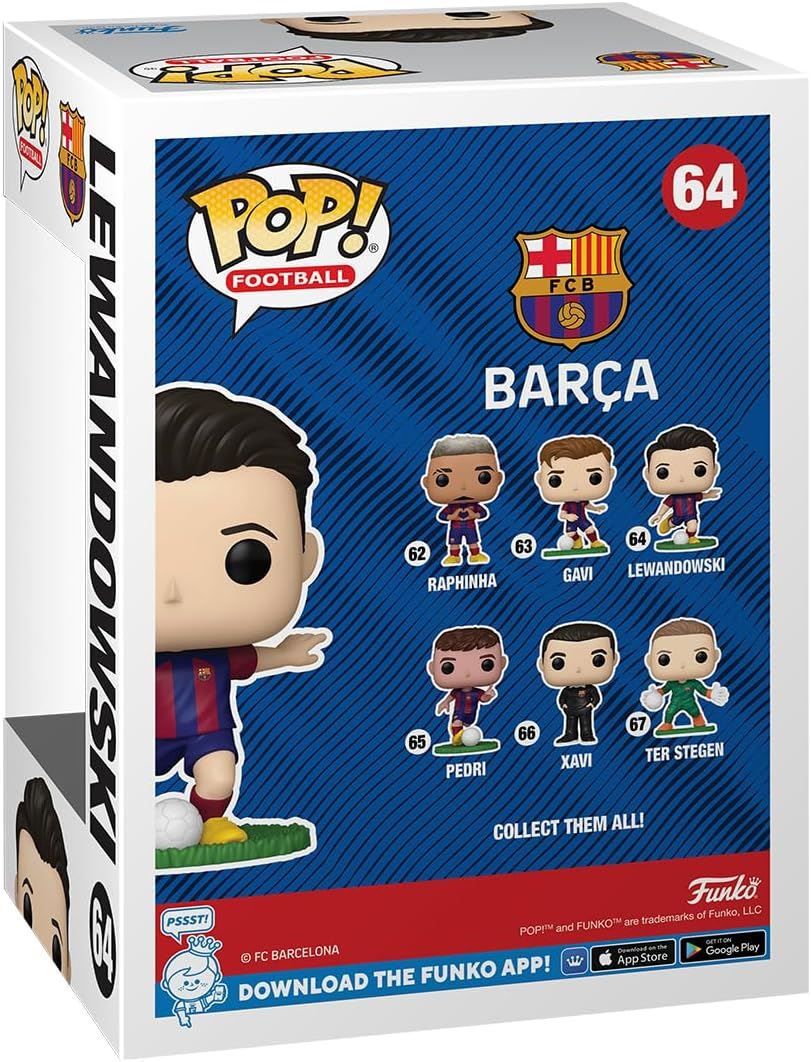 Robert Lewandowski #64 Pop! Vinyl Figure 72236 – FC Barcelona Funko Football Collectible 3.75″ Soccer Player Figure