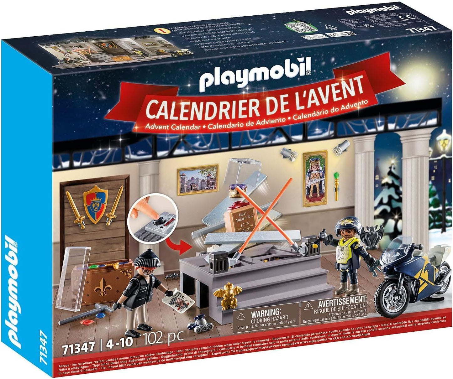 Playmobil Advent Calendar Police Museum Theft 102 Pieces Ages 4+ 71347