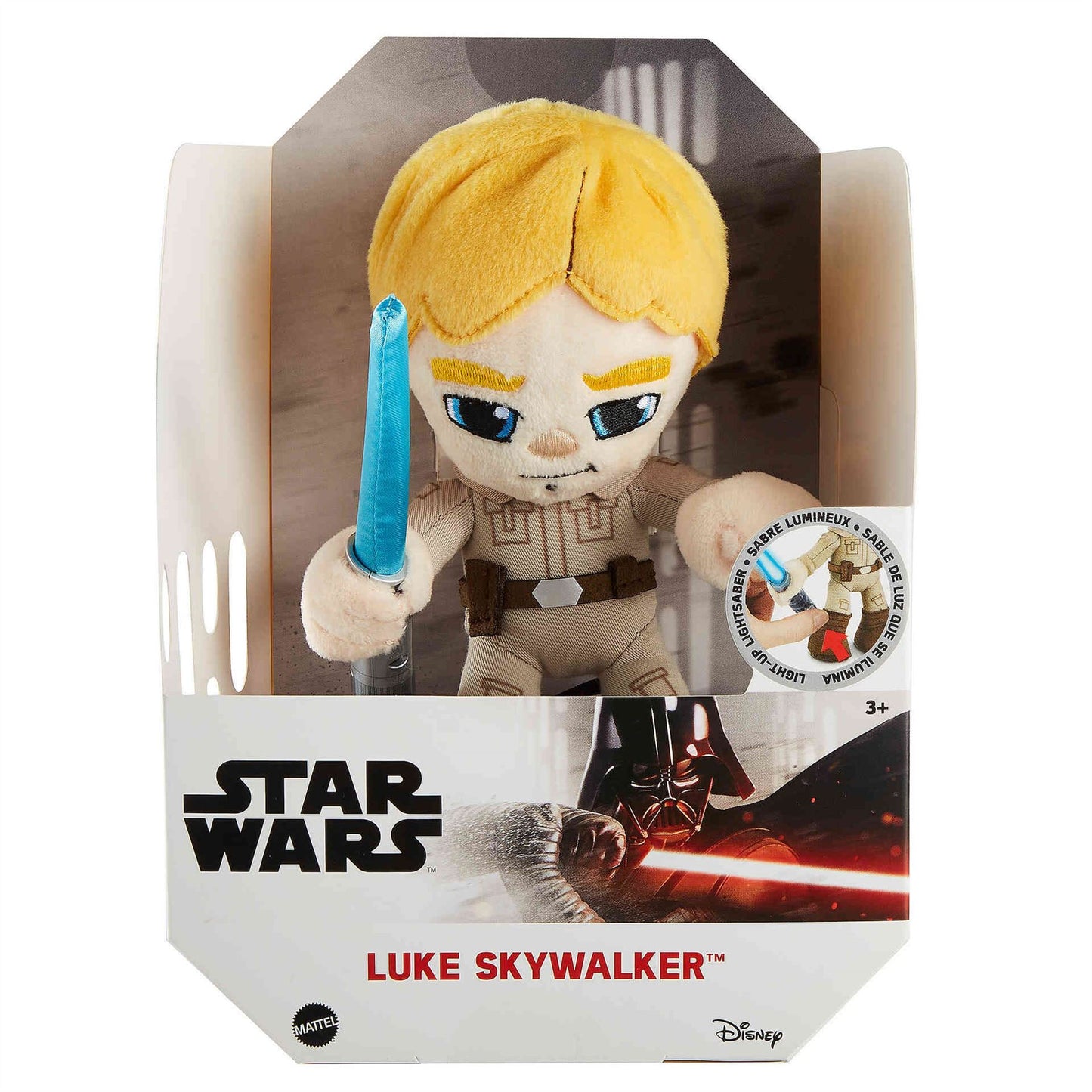 Star Wars LUKE SKYWALKER 6" Light Up Plush Disney Mattel GXB32