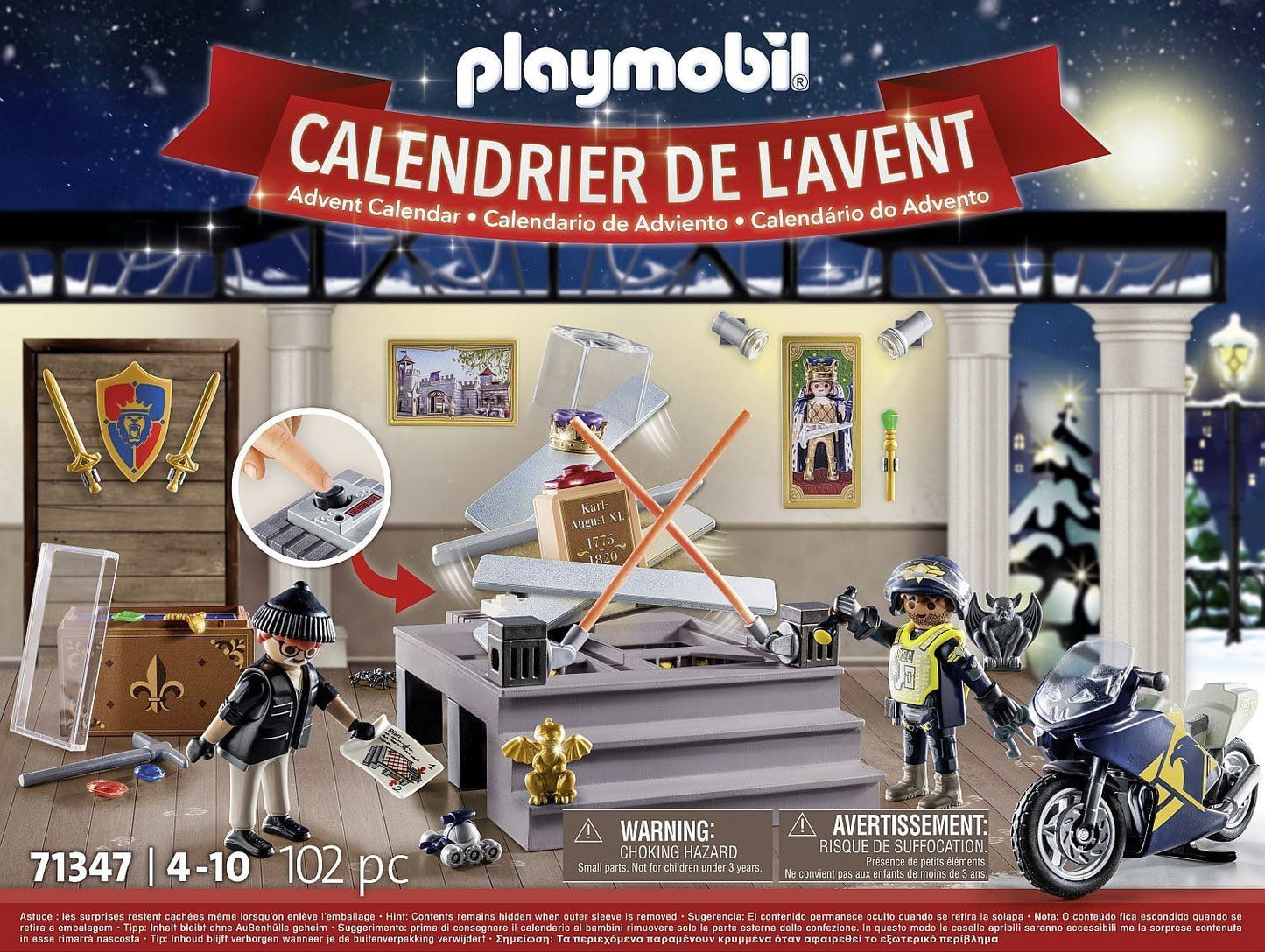 Playmobil Advent Calendar Police Museum Theft 102 Pieces Ages 4+ 71347