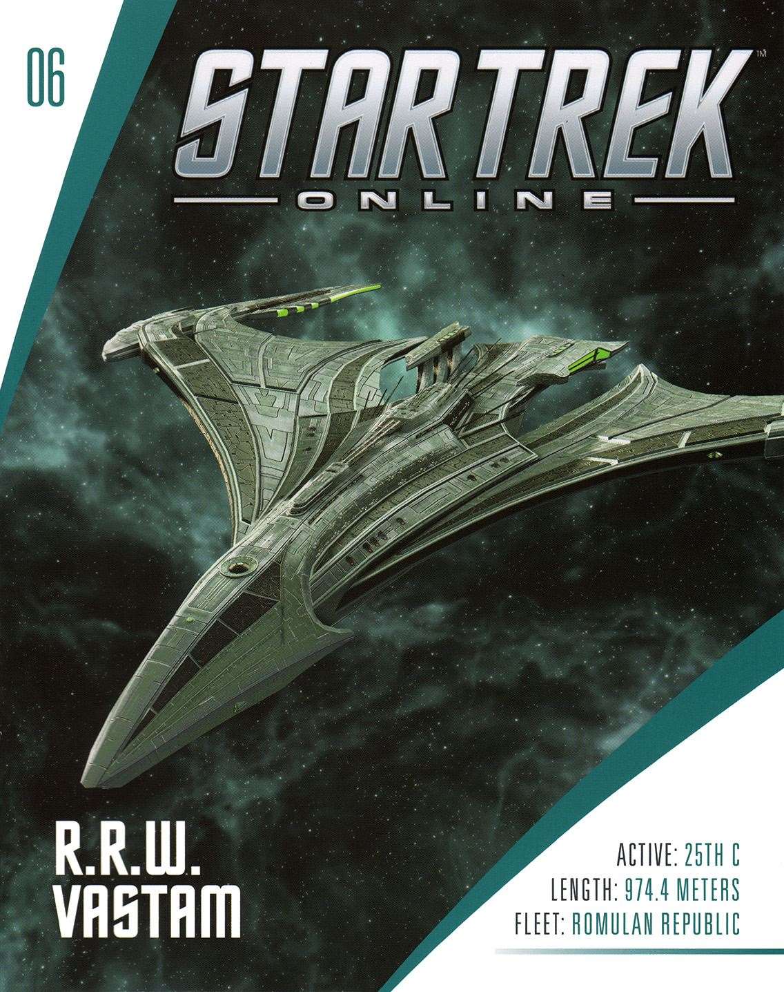 #06 R.R.W. Vastam - Vastam-class Romulan Tactical Command Warbird Diecast Model Ship (Star Trek / Eaglemoss)