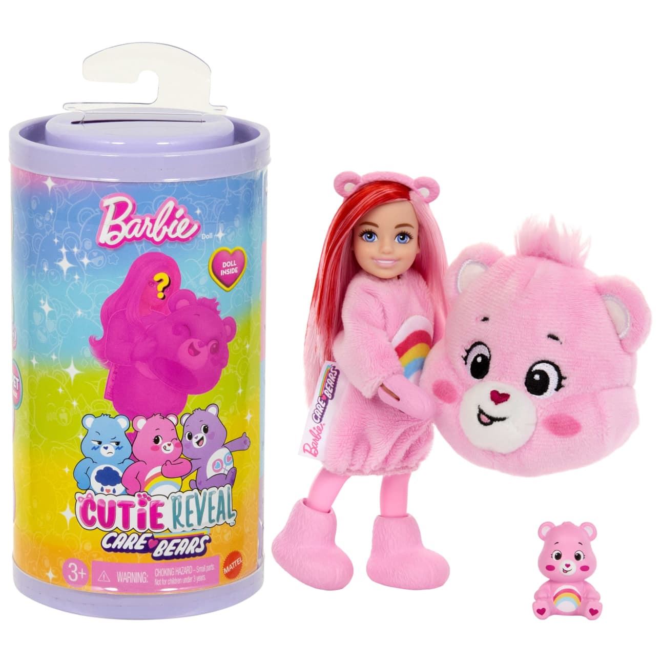 Care Bears Series Chelsea Small Doll & Accessories JCN97 – Barbie Cutie Reveal Set with 6 Surprises