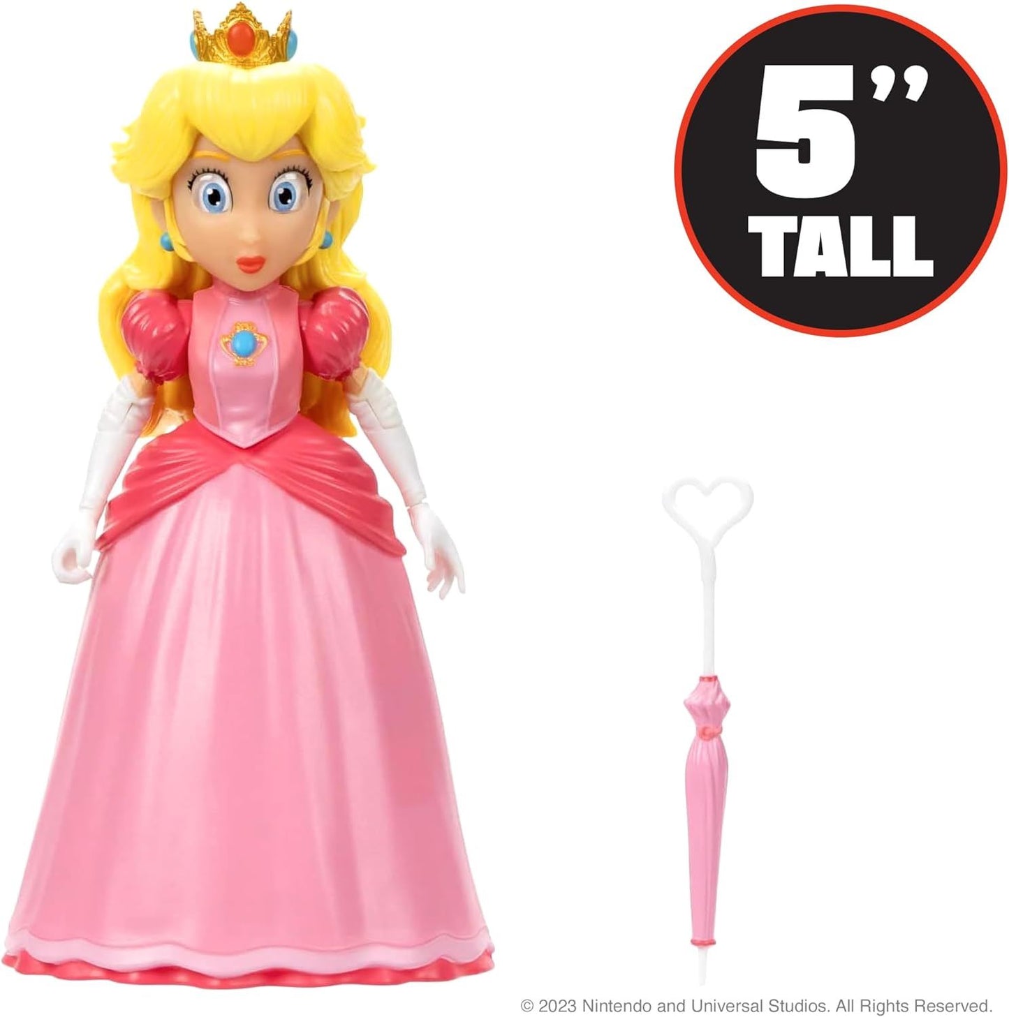 Princess Peach Nintendo The Super Mario Bros Movie 5" 12.5cm Action Figure