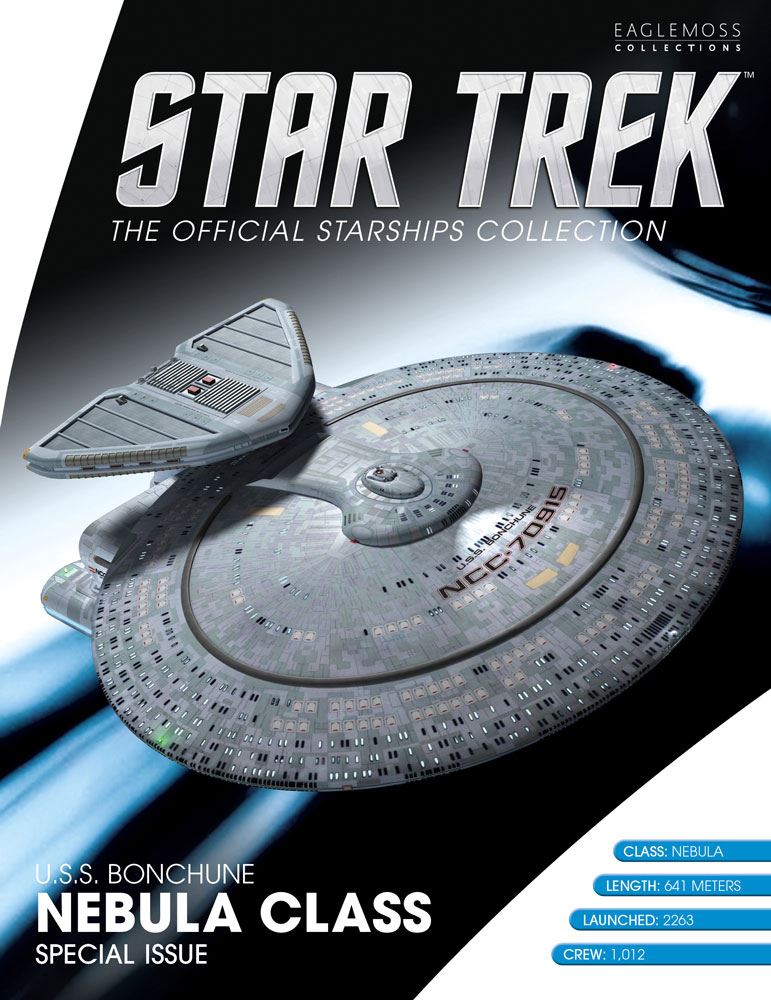 #26 U.S.S. Bonchune NCC-70915 (Nebula-Class) XL EDITION Model Die Cast Ship (Eaglemoss / Star Trek)