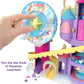 Polly Pocket Rainbow Funland Fairy Flight Ride Playset Dollhouse GYK41 2 Dolls