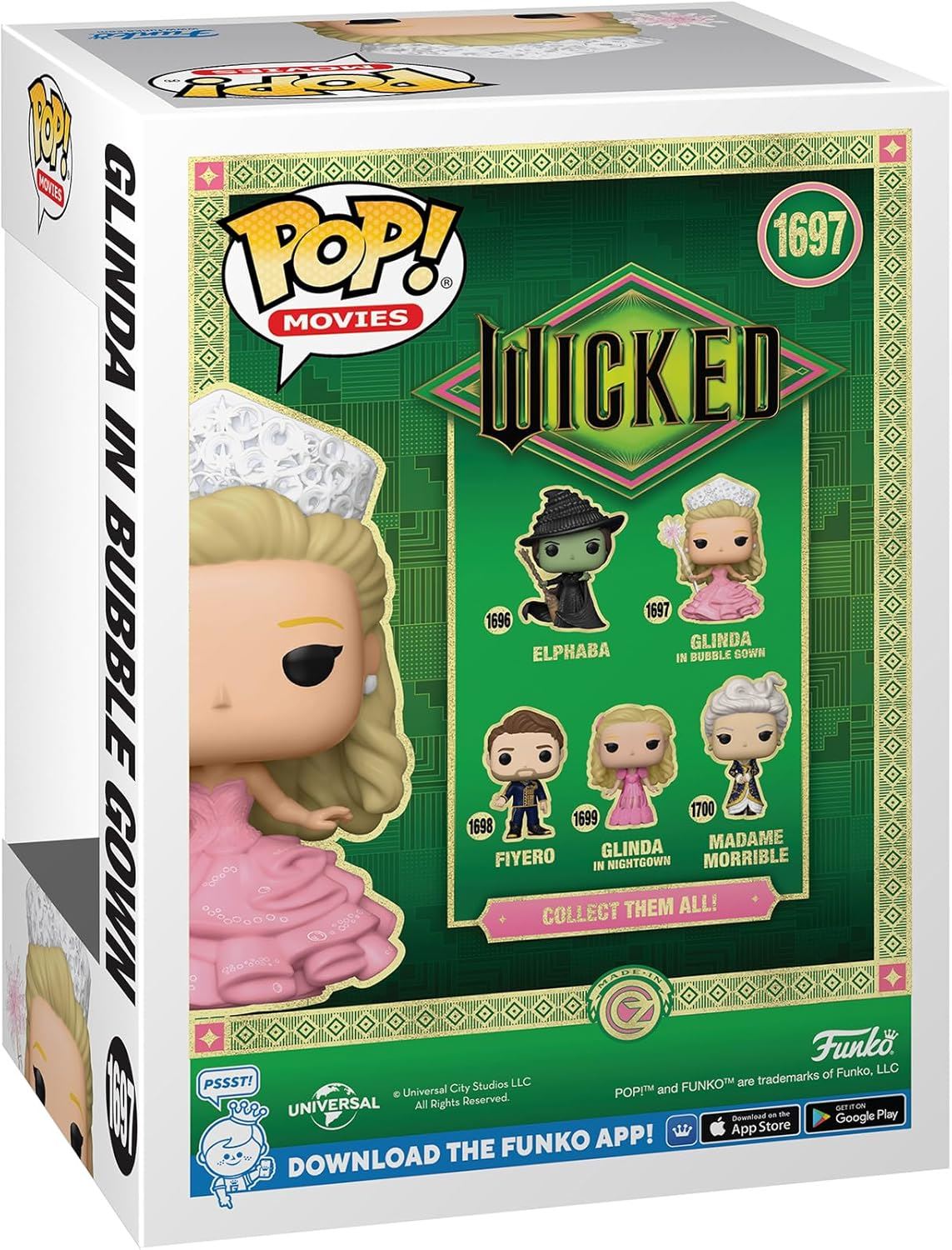 Glinda in Bubble Gown #1697 Pop! Vinyl Figure 79748 – Wicked Funko Collectible from the Musical