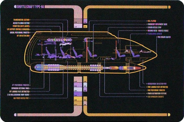 #28 Cargo Shuttle Type 9A Shuttle Model Die Cast Shuttlecraft Ship (Eaglemoss / Star Trek)