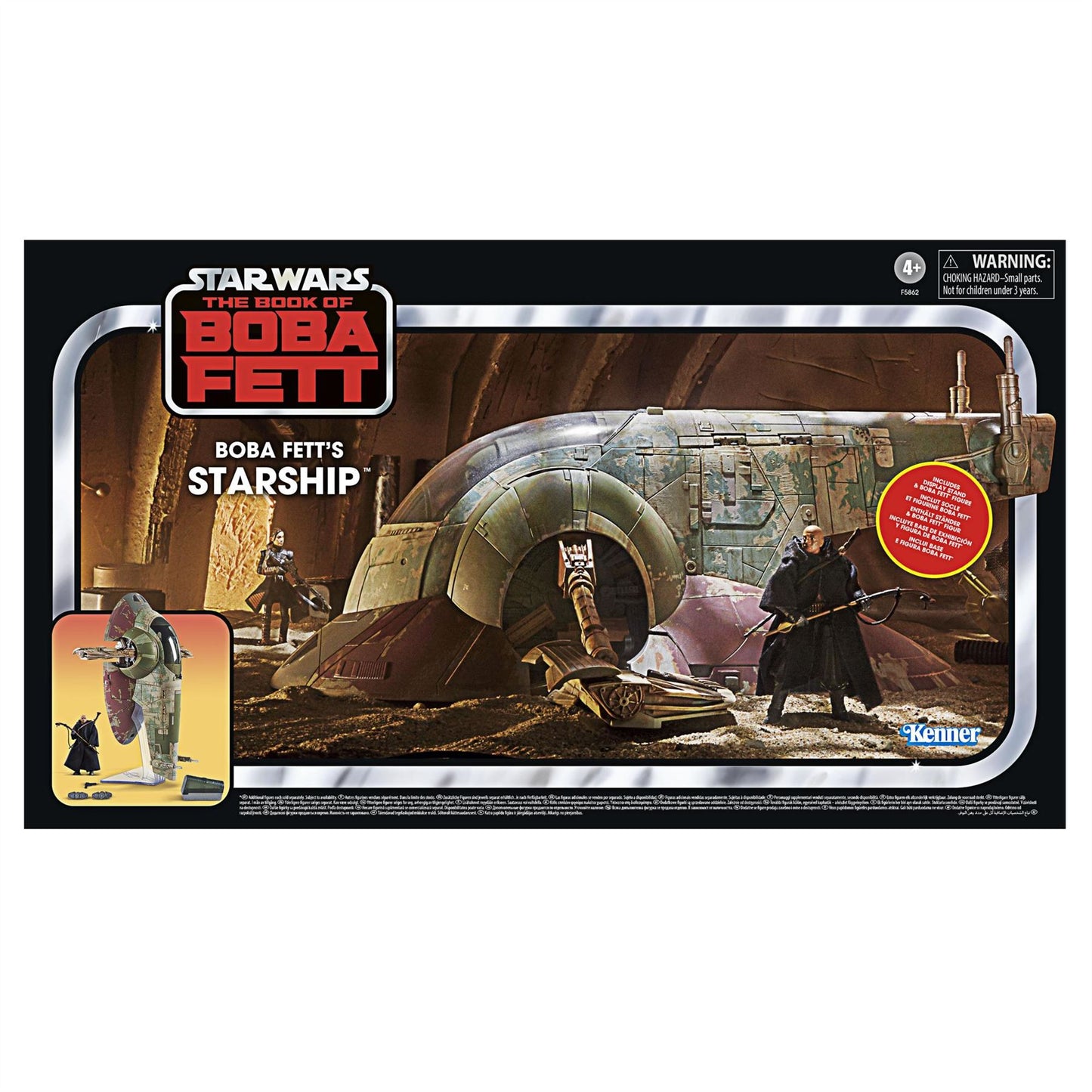 Boba Fett’s Starship 3.75″ Scale Vehicle F5862 – Star Wars The Vintage Collection (The Book of Boba Fett) | Kenner-Style Hasbro Ship with Accessories