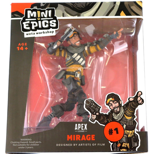 Apex Legends Mirage #1 Mini Epics Weta Workshop Action Figure Poseable Weapon