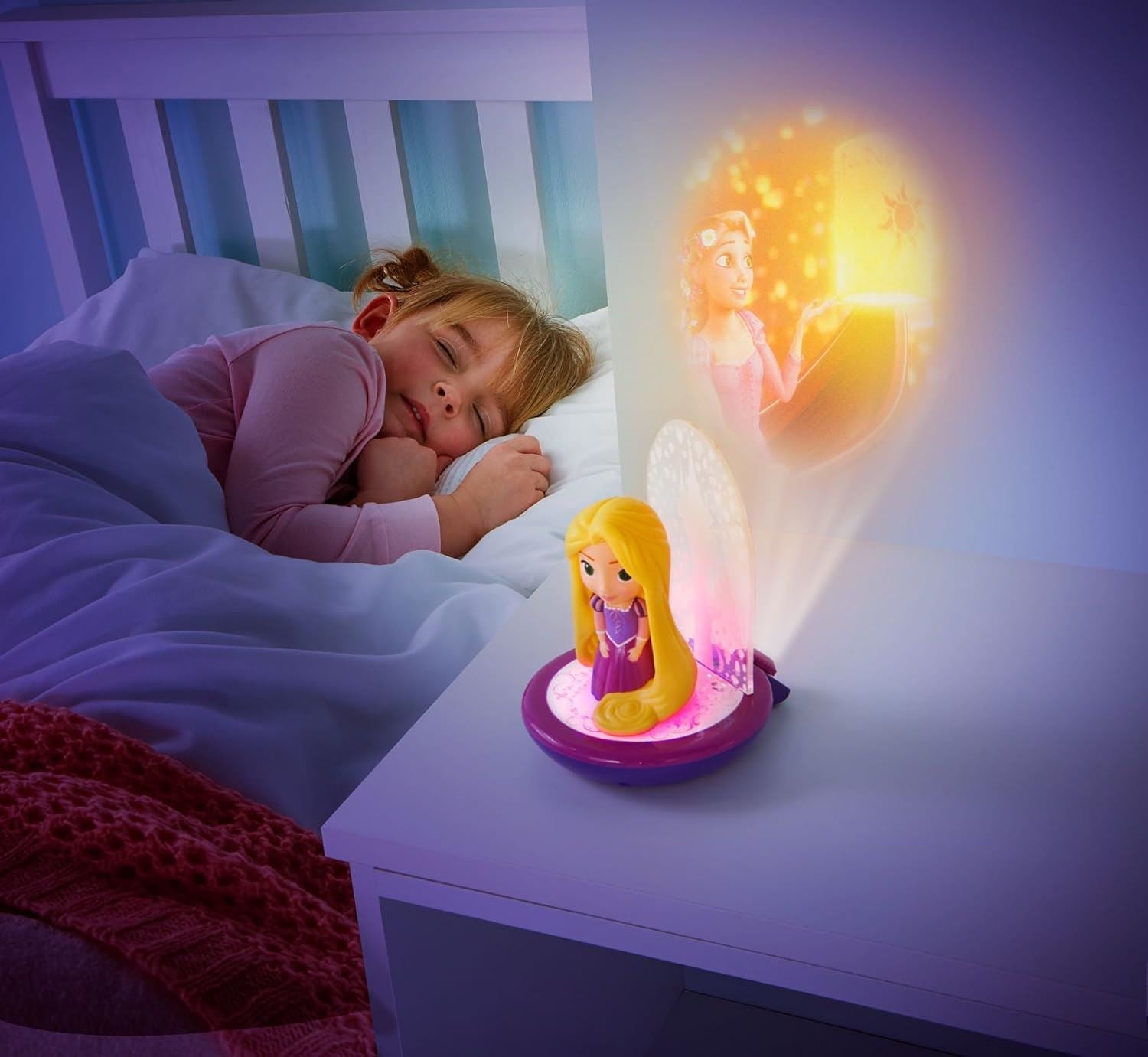 Disney Princess GoGlow Rapunzel 3-in-1 Magic Night Light, Projector and Torch