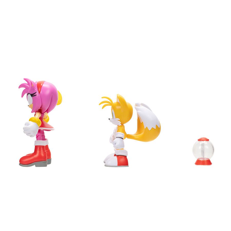 4" Sonic The Hedgehog Classic Amy & Tails Action Figures Set 41594 Accessories