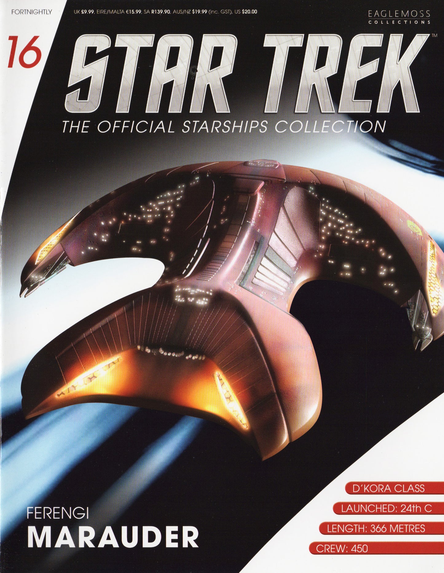 # 16 Ferengi Marauder Modèle Die Cast Ship Star Trek