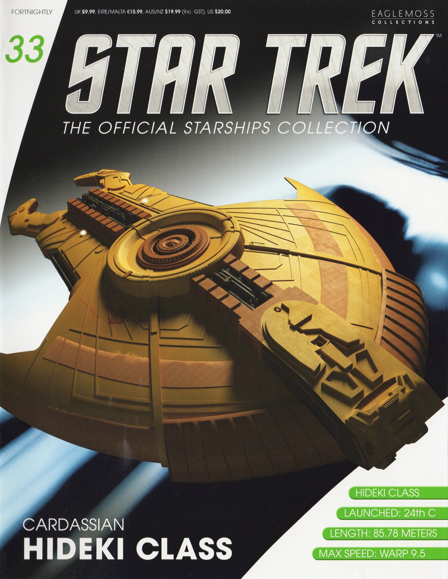 #33 Cardassian Hideki Starship Maquette Die Cast Ship Star Trek