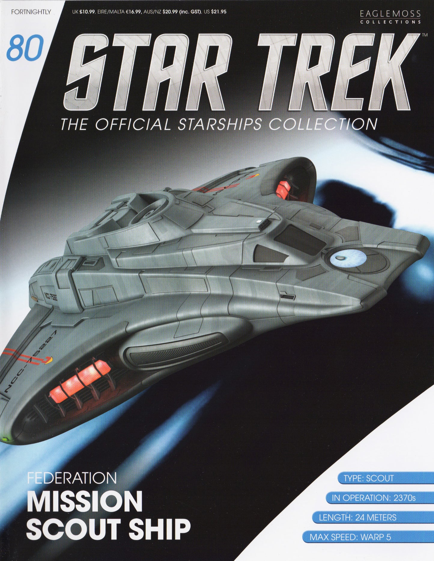 # 80 Modèle de navire Scout de la Fédération moulé sous pression (Star Trek)