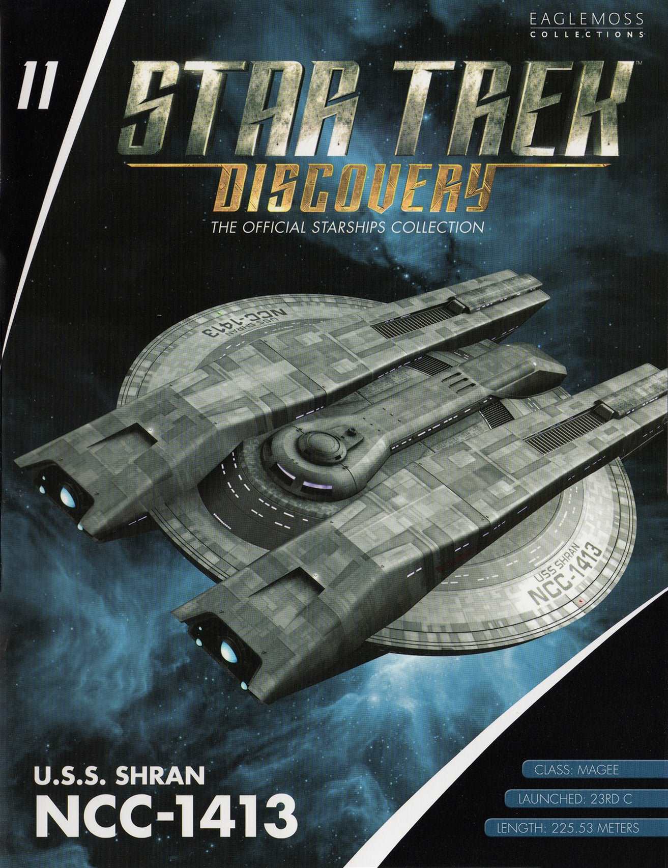 #11 U.S.S. Shran NCC-1413 (Magee-class) Discovery Ships Model Diecast Ship SSDUK011 (Eaglemoss / Star Trek)