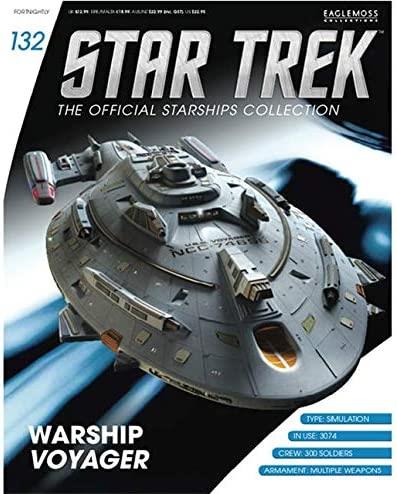 #132 Warship Voyager Model Diecast Ship (Eaglemoss / Star Trek)