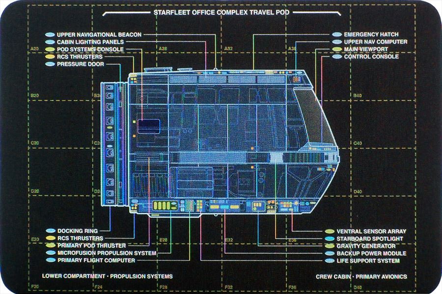 #11 Travel Pod Shuttlecraft Model Diecast Ship (Eaglemoss / Star Trek)