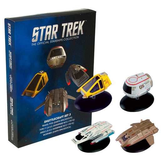 SSSEN402 Shuttlecraft Set 3 modèles de navires moulés sous pression (Star Trek)