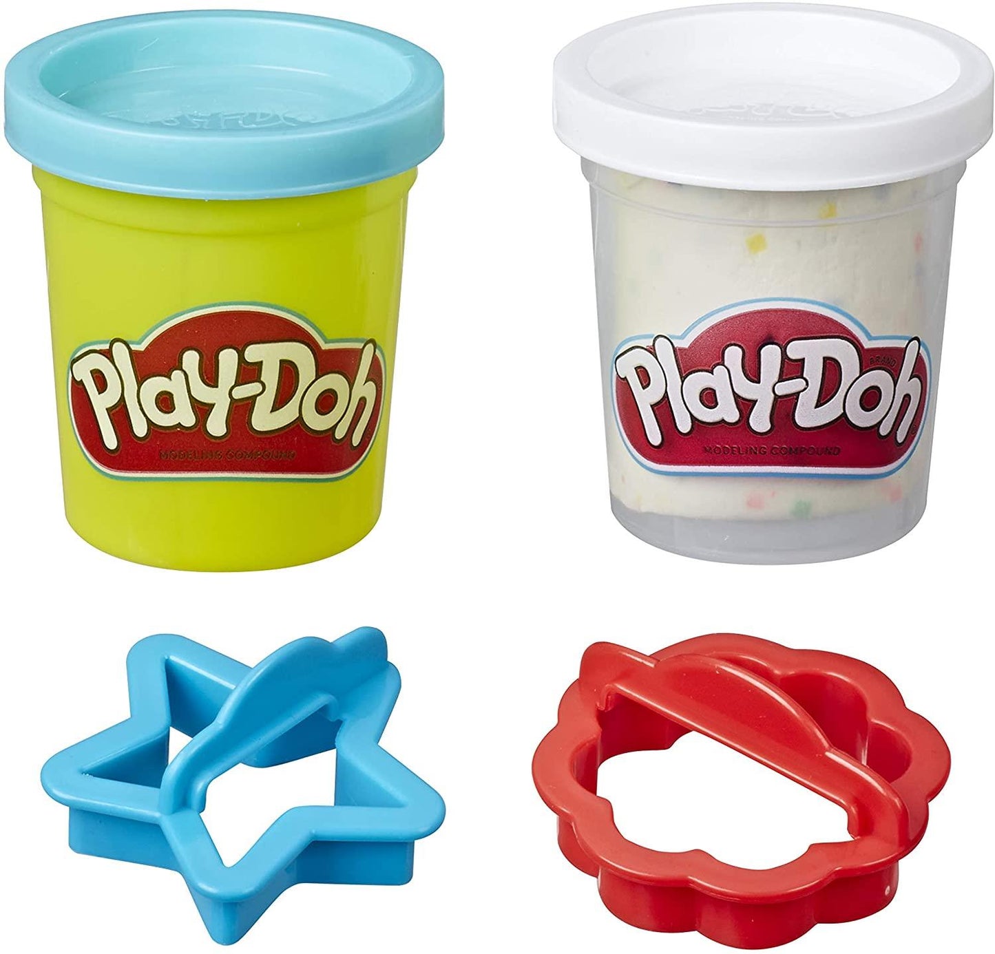 PLAY-DOH BLUE Sugar Cookie Canister Play Food Set with 2 Non-Toxic Colors