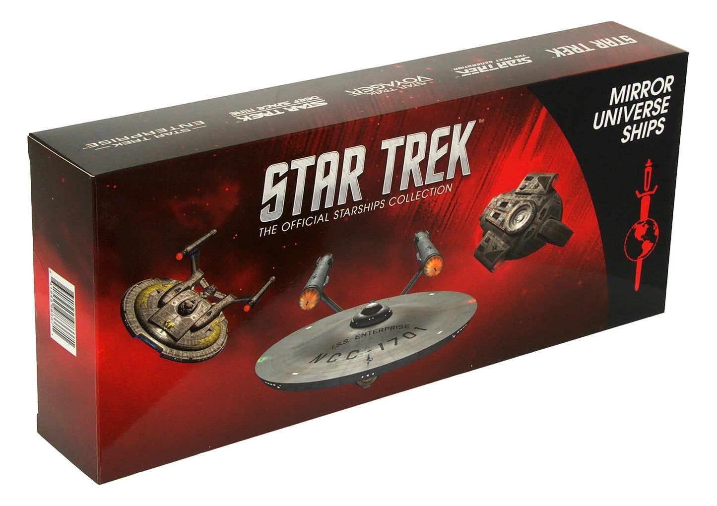 Mirror Universe Ships Set Of 3 (I.S.S. Enterprise NX-01, I.S.S. Defiant NX-74205 & I.S.S. Enterprise NCC-1701) Die-Cast Model SSSUK706 (Eaglemoss / Star Trek)