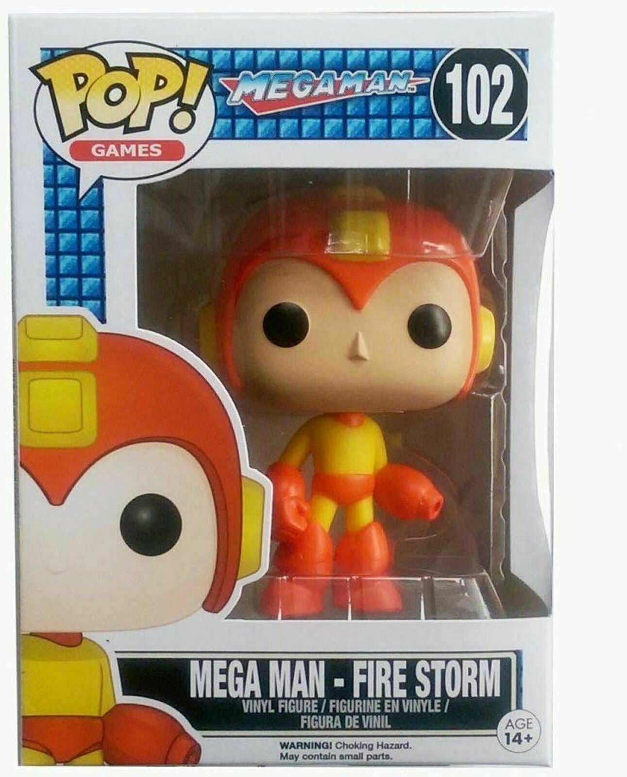 Funko MEGA MAN TEMPÊTE DE FEU #102 Megaman POP ! Figurine en vinyle (jaune/rouge)