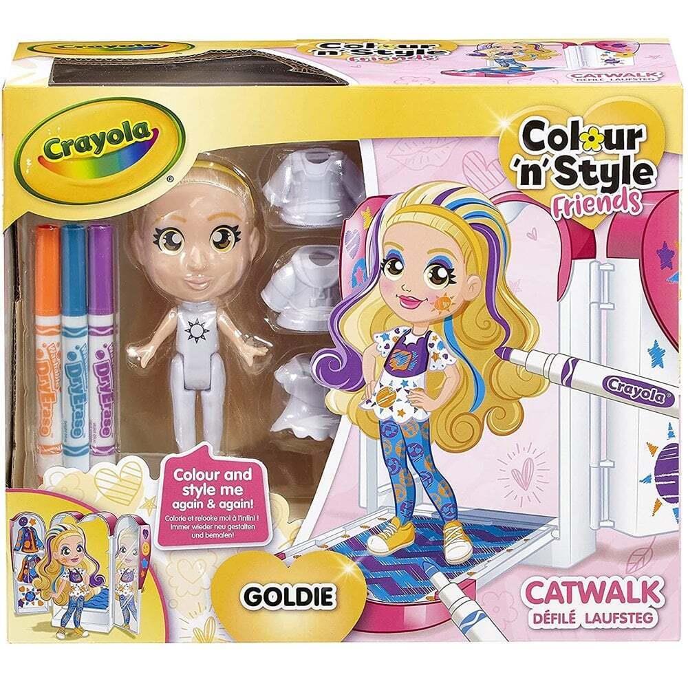 Crayola Colour n Style Friends GOLDIE Catwalk Creative Doll Playset