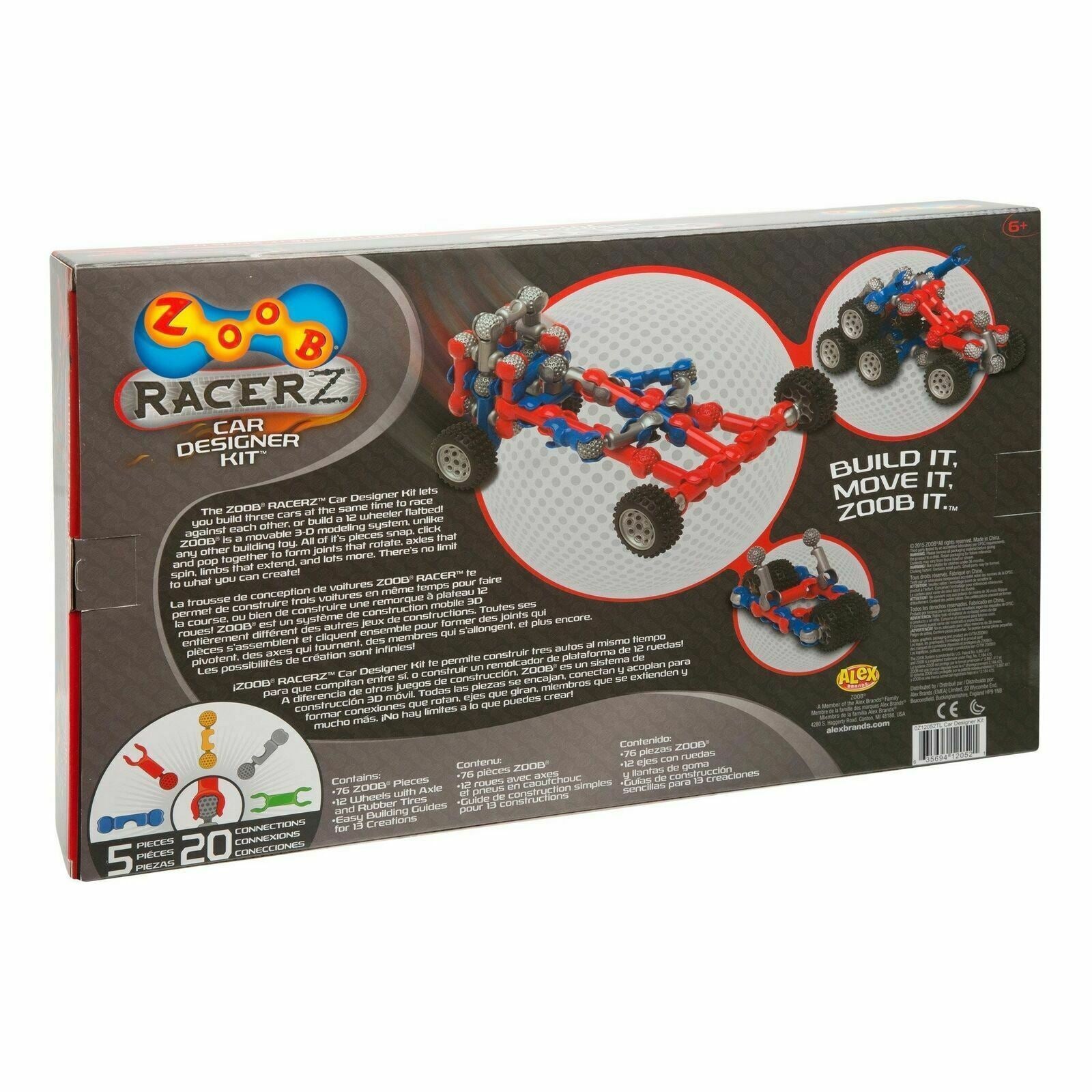 ZOOB Racerz: Car Designer Kit - Build It, Move It, ZOOB IT!