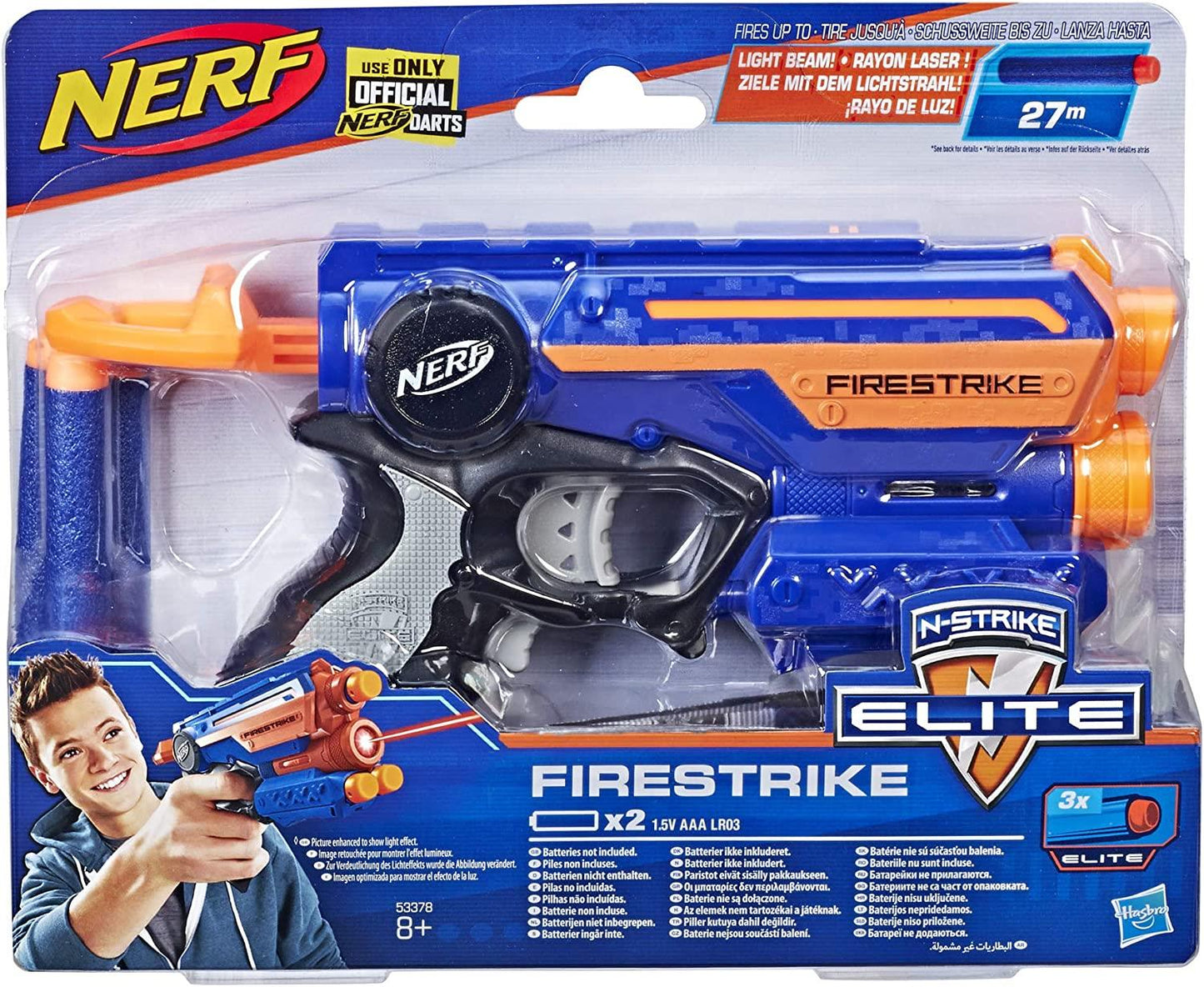 Nerf N-Strike Elite Firestrike 53378 Pistolet à fléchettes en mousse