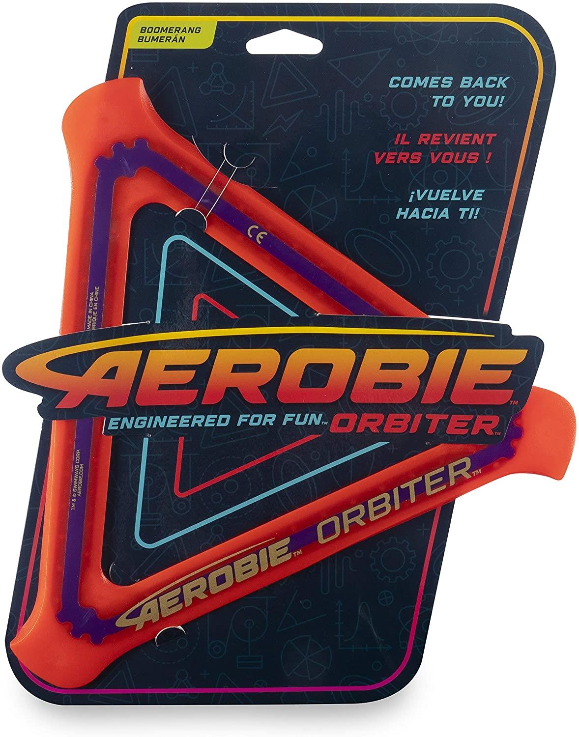 Aerobie Orbiter Boomerang Ring Frisbee Flying Disc Throw Toy Random Colour