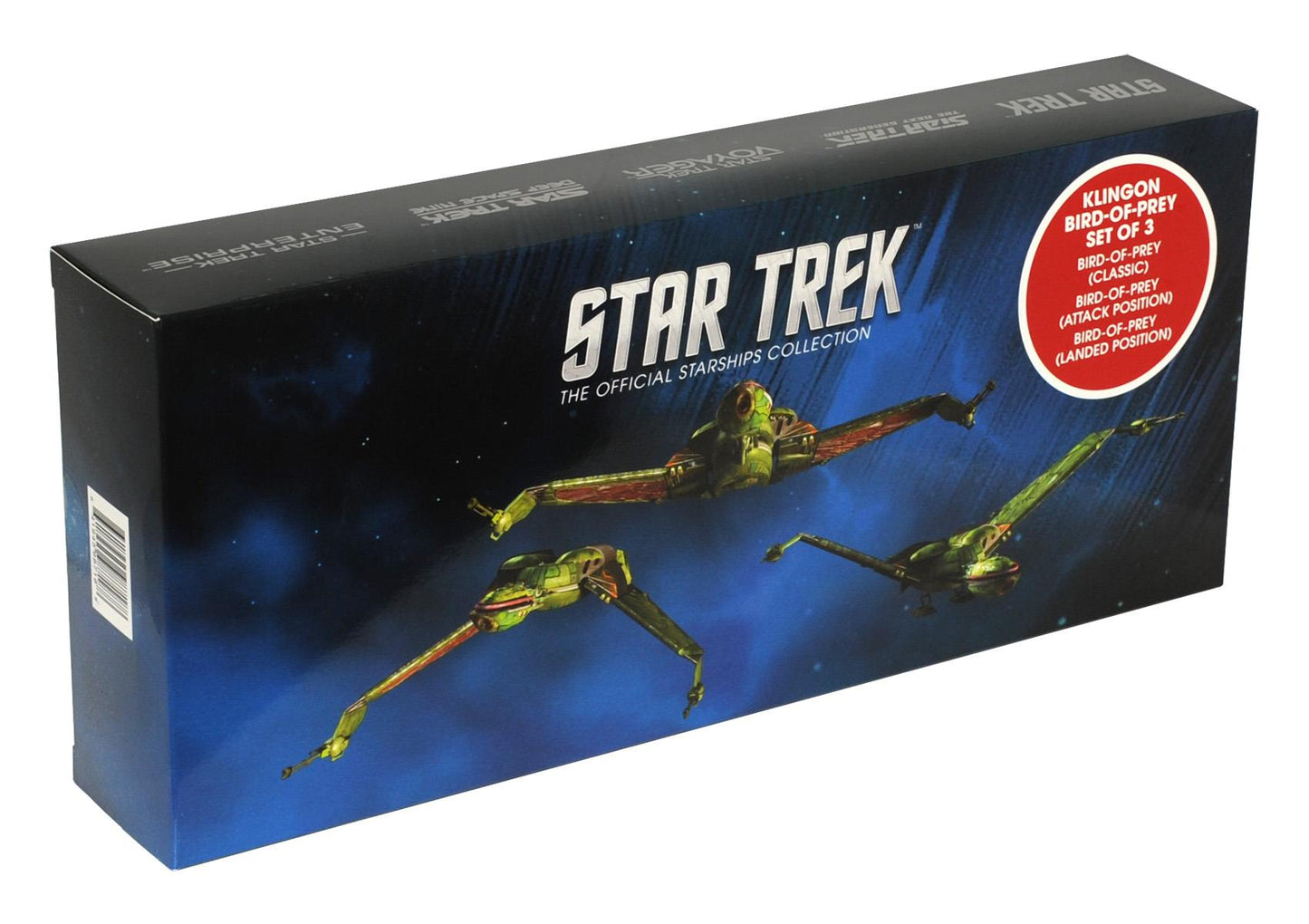 Eaglemoss STAR TREK Klingon Bird-Of-Prey Lot de 3 modèles moulés sous pression (avec magazine collector)