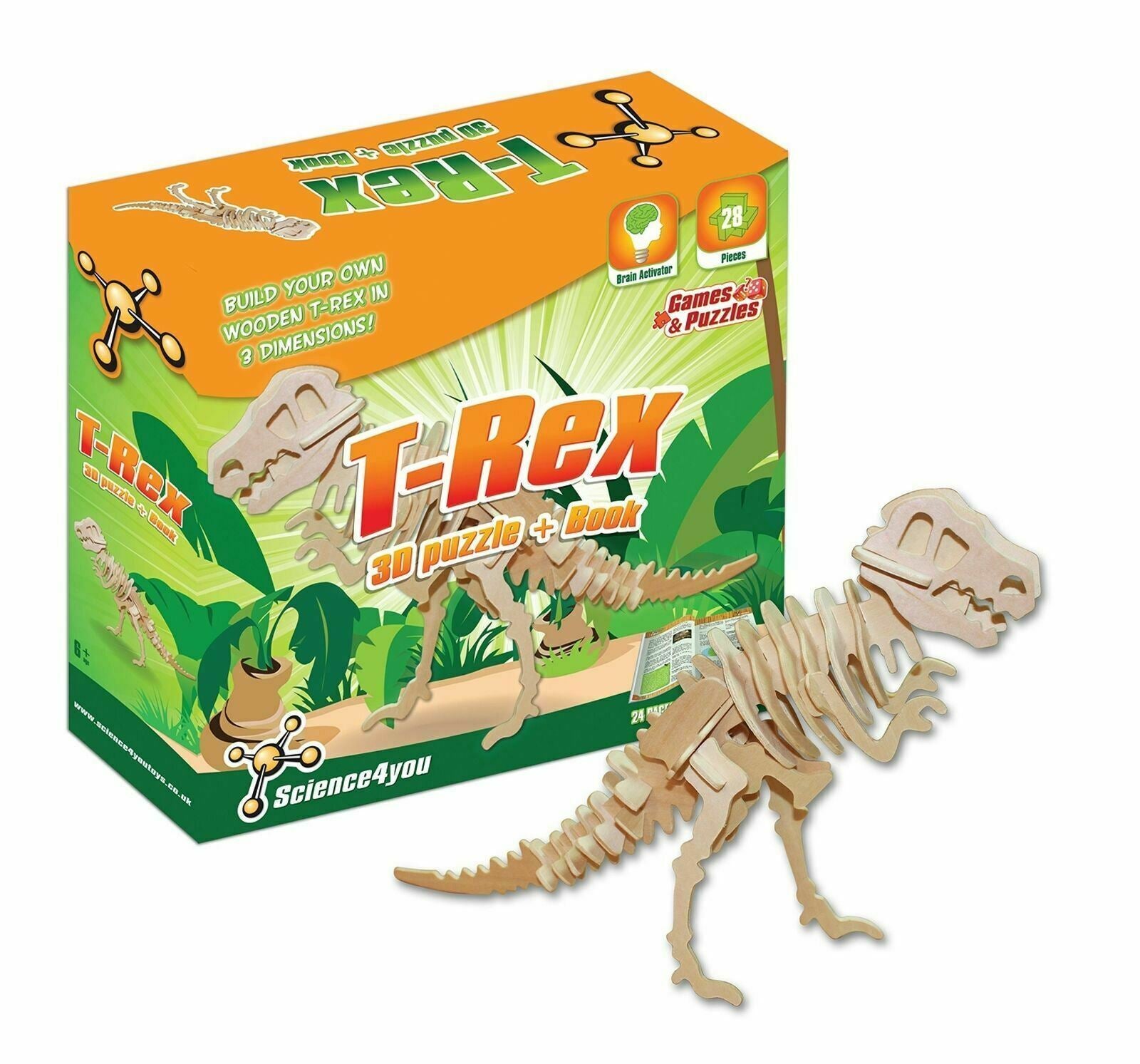 Science4you T-REX 3D Wooden Puzzle Educational Science Toy STEM Toy