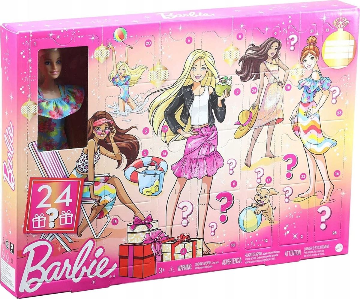 Barbie Calendrier de l'Avent Poupée GXD64 Compte à rebours de Noël et accessoires