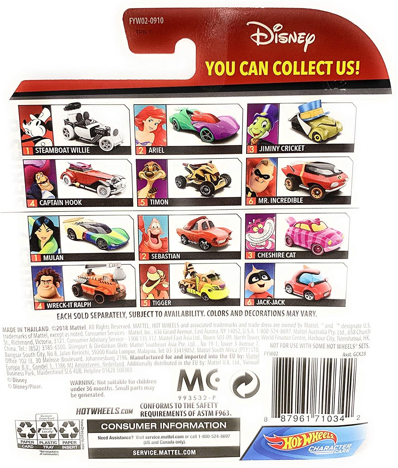 MULAN GGX68 Hot Wheels Disney Character Die-cast Car