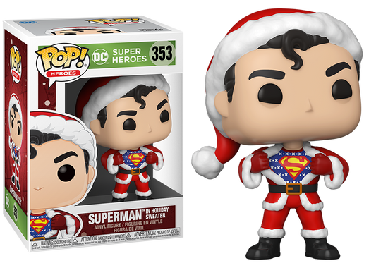 Funko POP! SUPERMAN In Holiday Sweater #353 Vinyl Figure DC Christmas