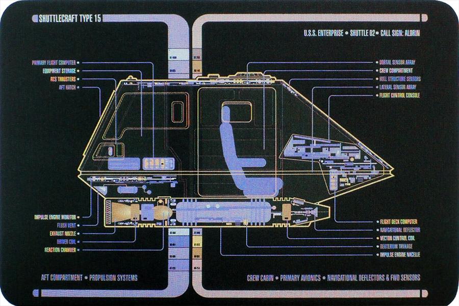 #08 Type-15 Shuttlepod NCC-1701-D "02 Aldrin" Shuttlecraft Diecast Model Ship (Eaglemoss / Star Trek)