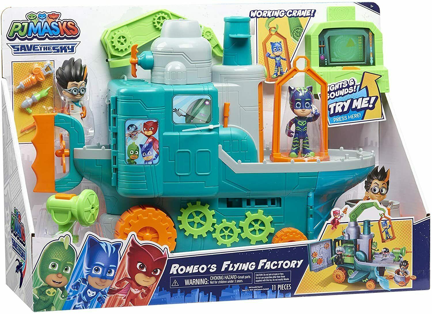 PJ Masks Romeo's Flying Factory Playset 95780 Save the Sky Toy