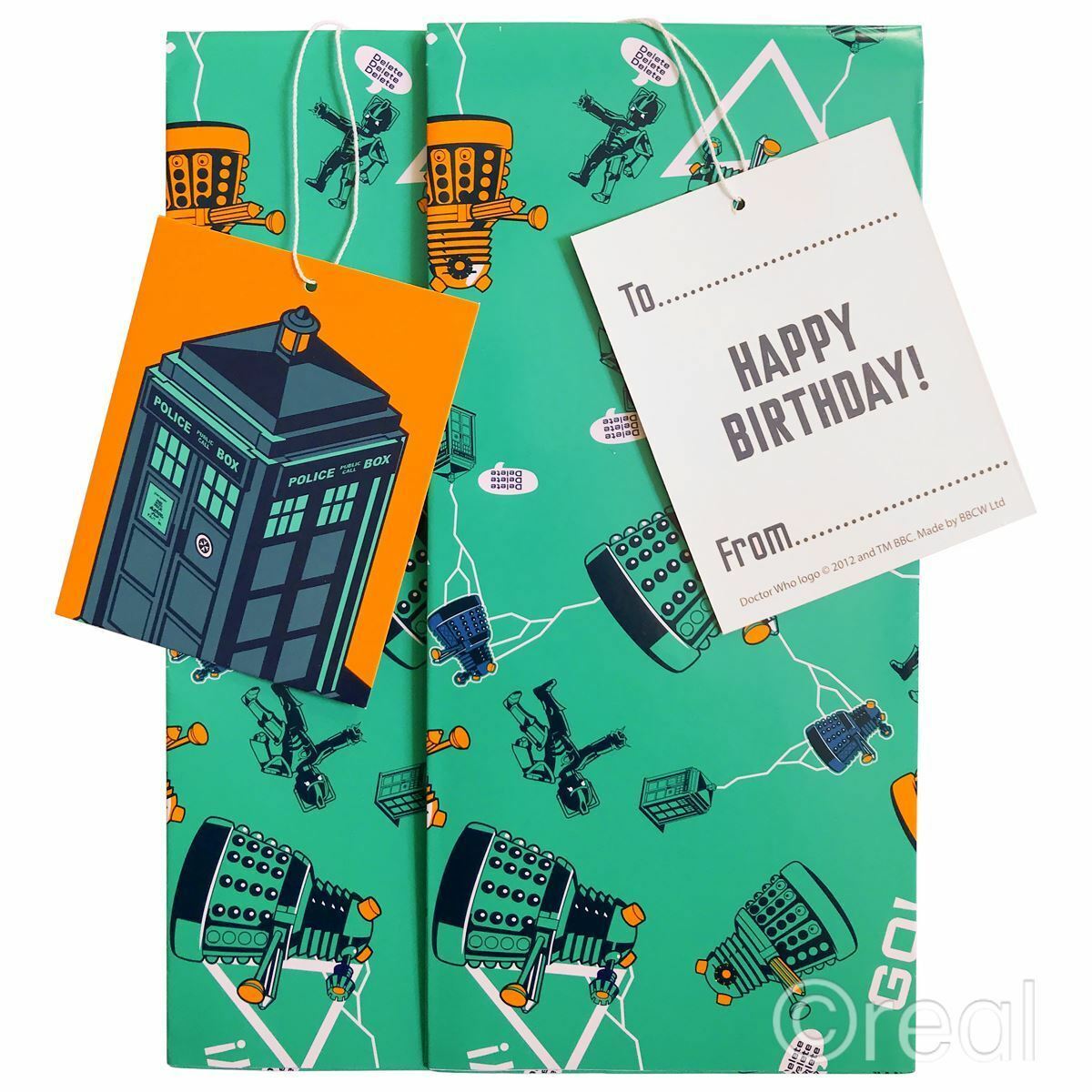 5 Doctor Who GIFT WRAP SETS Birthday Tags Wrapping Paper TARDIS Official